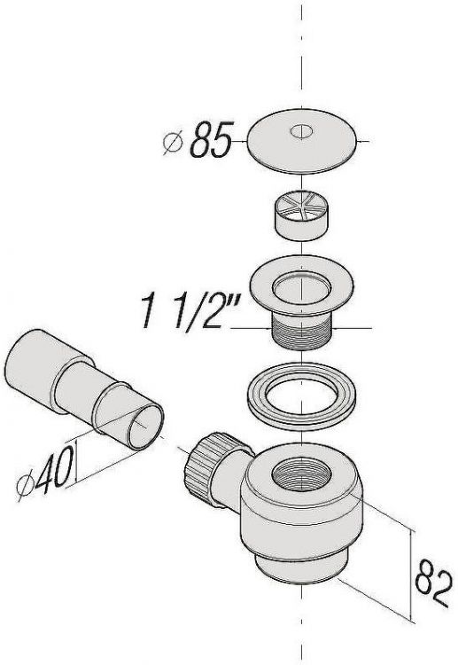 Сифон для душевого поддона Migliore Ricambi 20205 Бронза
