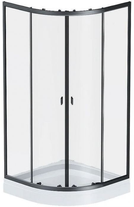 Душевой уголок AM.PM X-Joy Twin Slide 90х90 W88E-205-090BT64 профиль Черный матовый стекло прозрачное