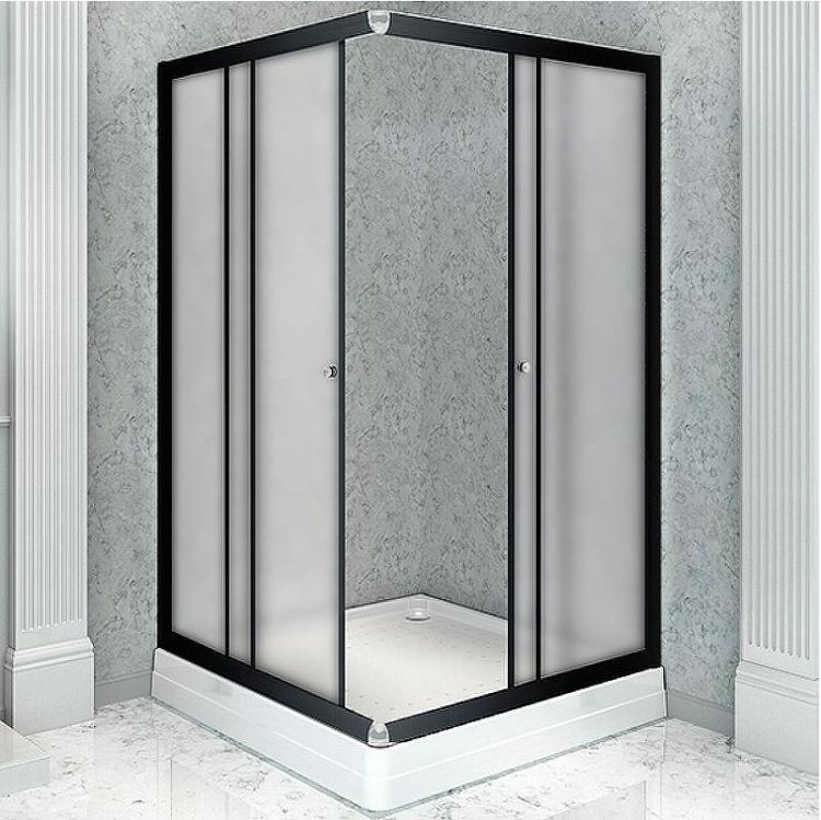 Душевой уголок Radomir Дрим 100x100 1-03-6-0-0-1191 профиль Черный стекло матовое