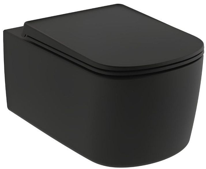 Унитаз Kludi Resa S 27WCSET39 подвесной цвет Черный матовый с сиденьем Микролифт