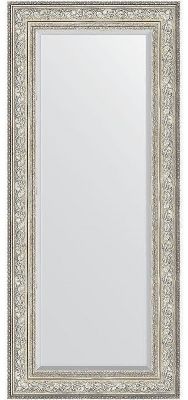 Зеркало Evoform Exclusive 150х65 BY 3556 с фацетом в багетной раме - Виньетка серебро 109