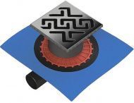 Душевой трап Berges Zentrum Antik 150x150 091365 с решеткой Хром