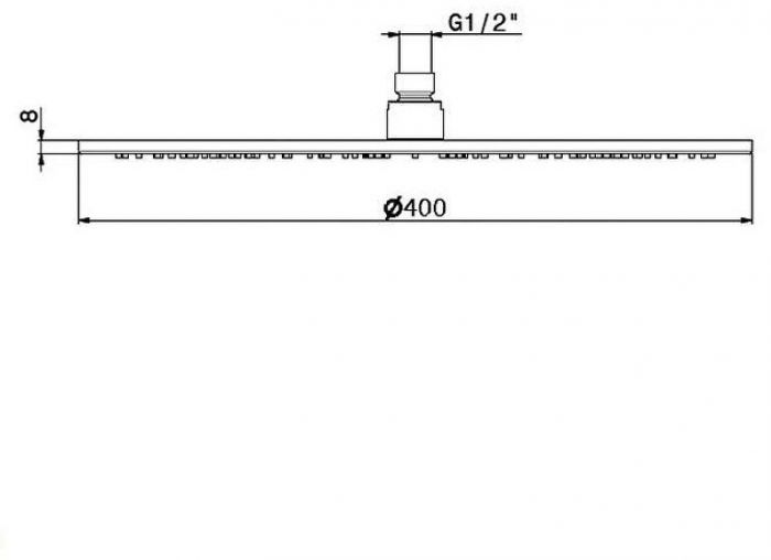Верхний душ Newform X-Steel 316 26535X.50.050 цвет Inox