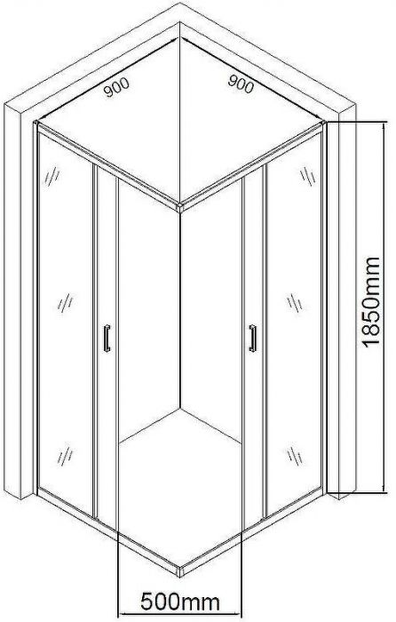Душевой уголок Aquanet SE-900S 90x90 270063 профиль Хром стекло прозрачное