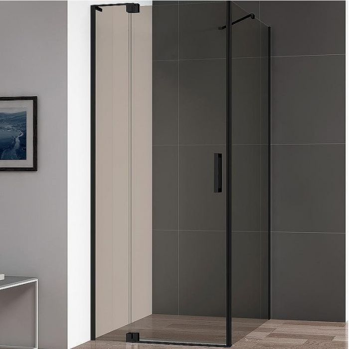 Душевой уголок Cezares Slider 90x100 SLIDER-AH-1-100-80/90-BR-NERO профиль Черный матовый стекло бронзовое