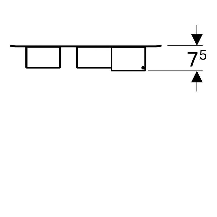 Комплект магнитной доски Geberit Acanto, 45x8, белый [500.649.01.2]