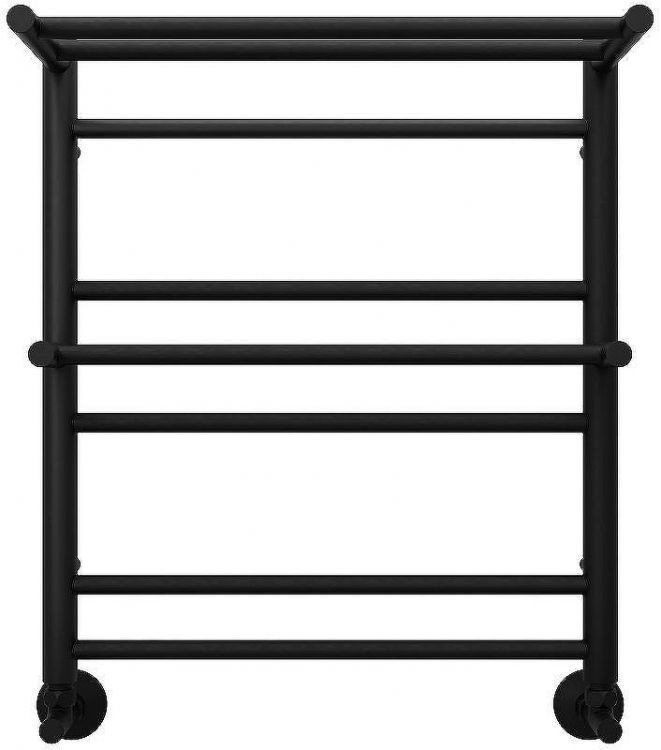 Водяной полотенцесушитель Aquatek Альфа П7 500x600 AQ RRP0760BL с полкой Черный муар