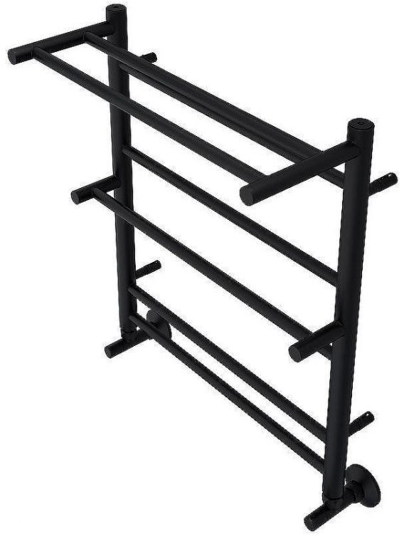 Водяной полотенцесушитель Aquatek Альфа П7 500x600 AQ RRP0760BL с полкой Черный муар