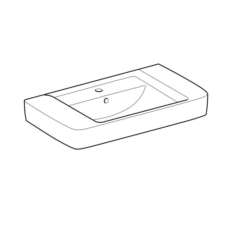 Раковина Geberit Renova Nr.1 Plan, 122185000 Раковина Geberit Renova Nr.1 Plan, 122185000