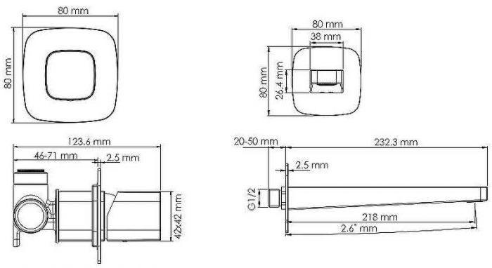 Смеситель для раковины WasserKRAFT Nuthe A9151.315 Черный матовый