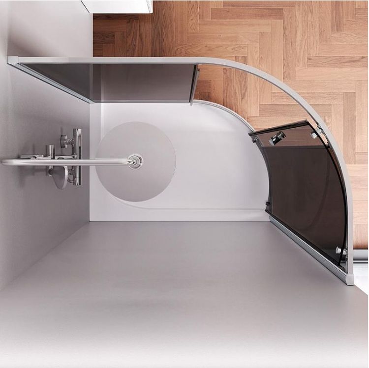 Душевой уголок AM.PM Like Solo Slide 120х80 W83G-302U120CG64 профиль Хром матовый стекло тонированное Душевой уголок AM.PM Like Solo Slide 120х80 W83G-302U120CG64 профиль Хром матовый стекло тонированное