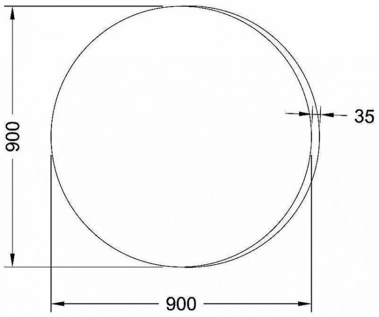 Зеркало SanVit Арт 90 zart90 с подсветкой с сенсорным выключателем и диммером Зеркало SanVit Арт 90 zart90 с подсветкой с сенсорным выключателем и диммером