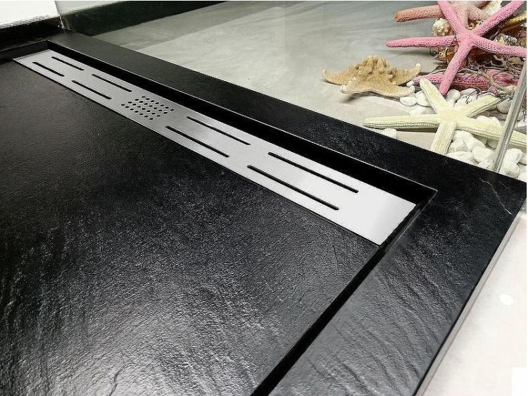 Душевой поддон из искусственного камня WeltWasser WW TRS 10090 STONE-BL 100x90 10000005450 Черный