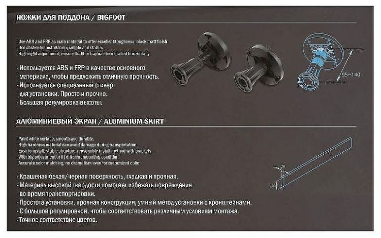 Душевой поддон из искусственного камня WeltWasser WW TRS 10090 STONE-BL 100x90 10000005450 Черный