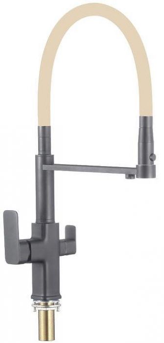 Смеситель для кухни Savol S-L1809Q-12 цвет Графит Бежевый