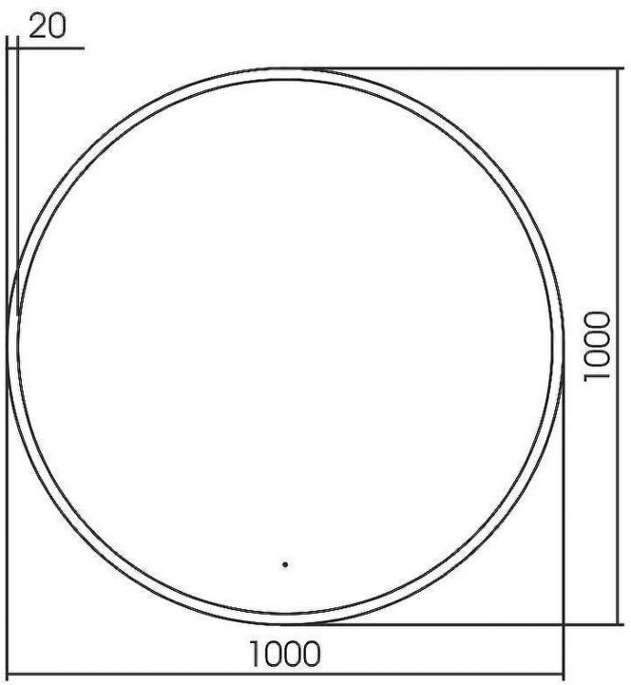Зеркало Abber Mond 100 AG6204SCGL-1.0 с подсветкой Золото с бесконтактным выключателем и диммером