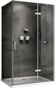 Душевой уголок Abber Zart 120x80 AG08120-S81 профиль Хром стекло прозрачное