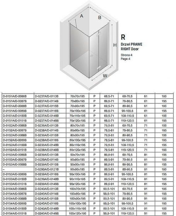 Душевой уголок New Trendy New Soleo Chrome 80х120 R D-0152A/D-0151B профиль Хром стекло прозрачное