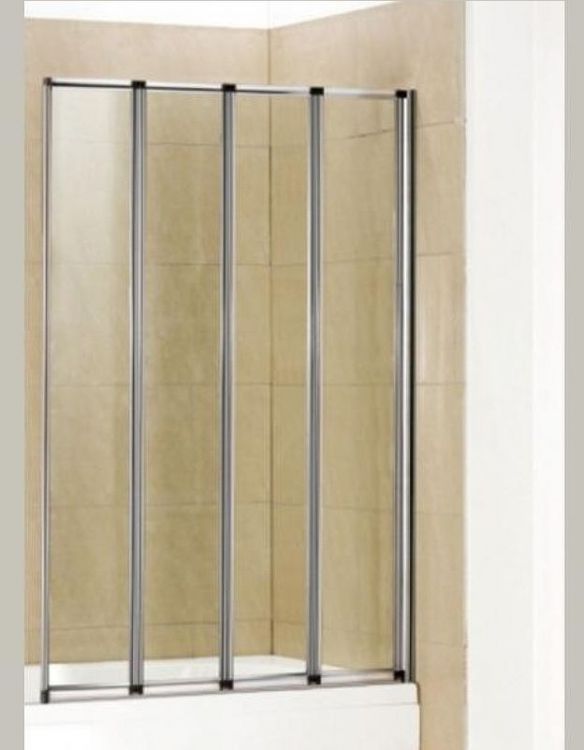 Шторка на ванну WeltWasser WW100 ZA4 90 10000002759 профиль Хром стекло прозрачное