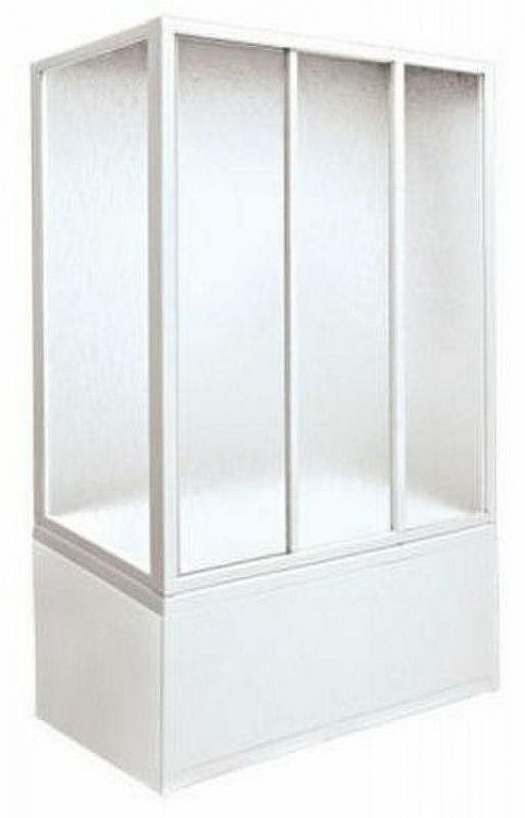 Боковая стенка для шторки на ванну Bas 75 ШТ00024 профиль Белый пластик Вотер