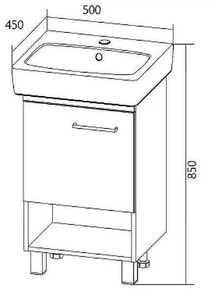 Тумба под раковину 1MarKa Tera 50 У76064 Дуб Сонома