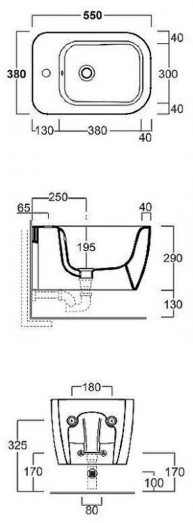 Биде Simas Henges HE19neromatt*1 подвесное Черное матовое