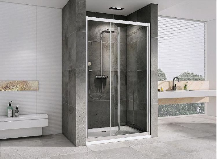 Душевая дверь Abber Sonnenstrand 120 AG07120 профиль Хром стекло прозрачное