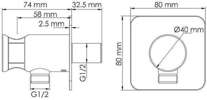 Душевая система WasserKRAFT Dinkel A5848.090.118.271.010.137 Thermo с термостатом Хром
