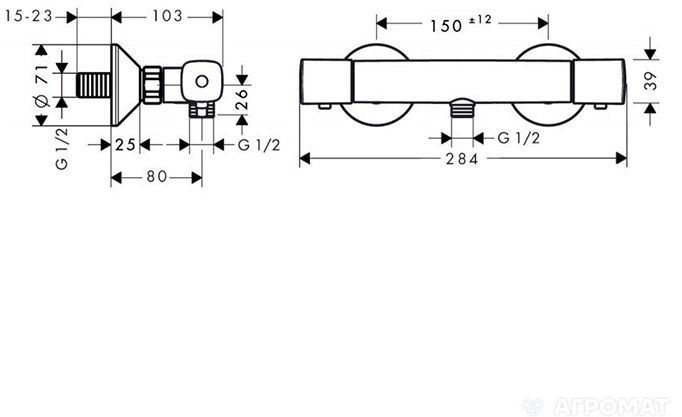 Hansgrohe Hansgrohe Ecostat Термостат для душа, цвет: хром