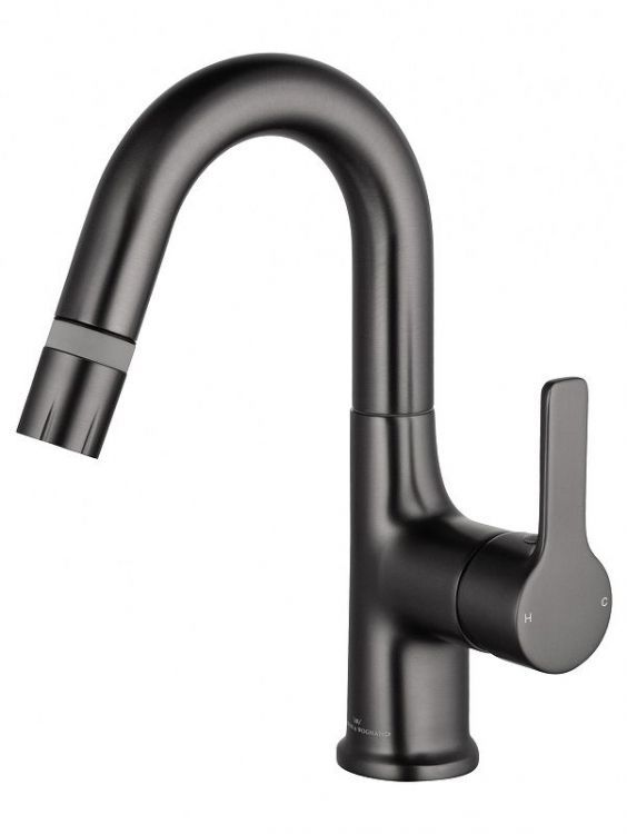 Смеситель для раковины Wonzon & Woghand WW-FE01L212-BGG цвет Темный графит