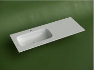 Раковина накладная мебельная CERAMICANOVA Grace прямоугольная, с чашей слева и отверстием под смеситель, цвет белый CN7020