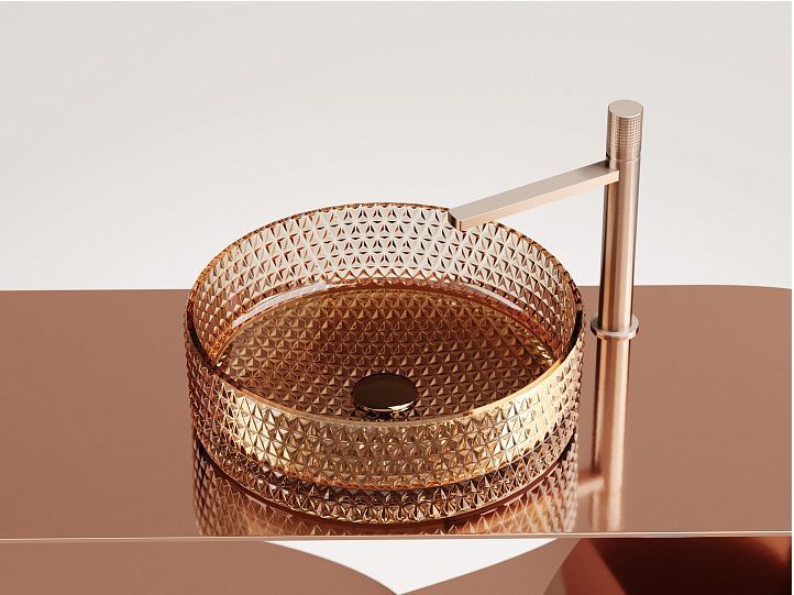 Умывальник CERAMICANOVA Cristal чаша накладная круглая (цвет бежевый) CN6058 Умывальник CERAMICANOVA Cristal чаша накладная круглая (цвет бежевый) CN6058