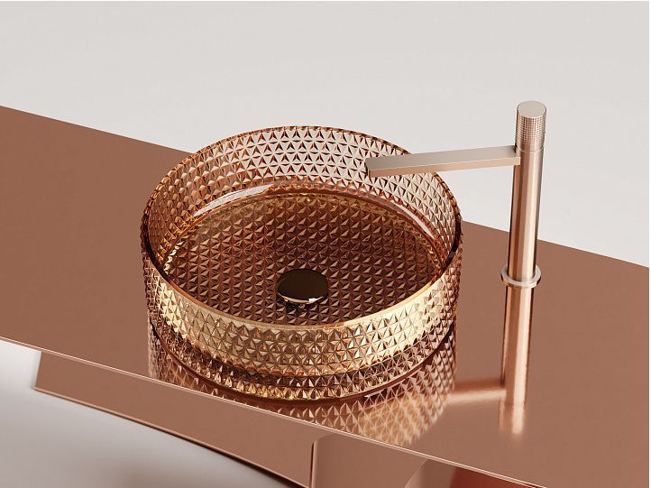 Умывальник CERAMICANOVA Cristal чаша накладная круглая (цвет бежевый) CN6058 Умывальник CERAMICANOVA Cristal чаша накладная круглая (цвет бежевый) CN6058