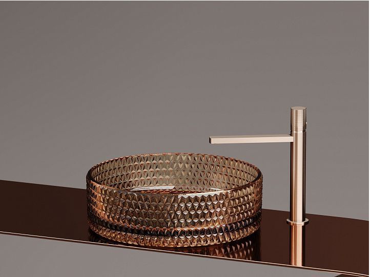 Умывальник CERAMICANOVA Cristal чаша накладная круглая (цвет бежевый) CN6058 Умывальник CERAMICANOVA Cristal чаша накладная круглая (цвет бежевый) CN6058