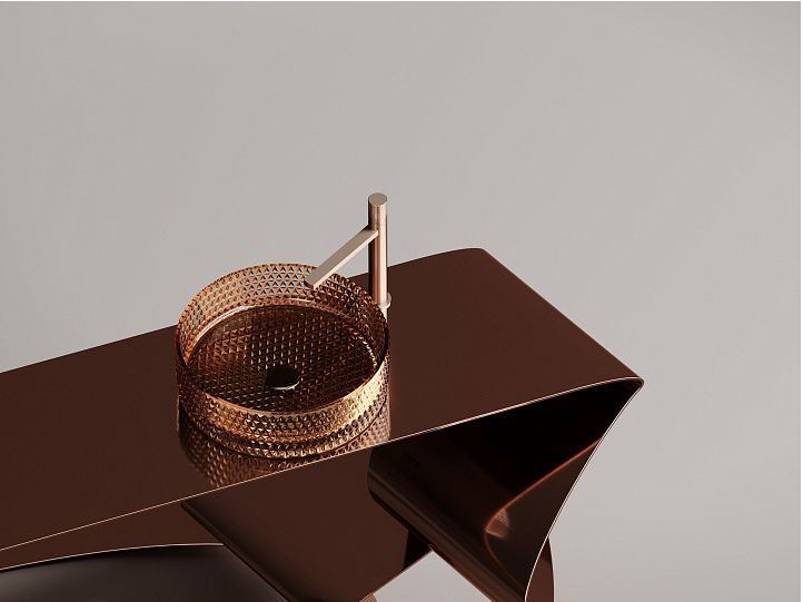 Умывальник CERAMICANOVA Cristal чаша накладная круглая (цвет бежевый) CN6058 Умывальник CERAMICANOVA Cristal чаша накладная круглая (цвет бежевый) CN6058