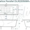 Чугунная ванна Delice Parallel 180х80 DLR220506R-AS с ручками с антискользящим покрытием