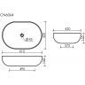 Умывальник CERAMICANOVA Element чаша накладная овальная со сливом переливом CN6064