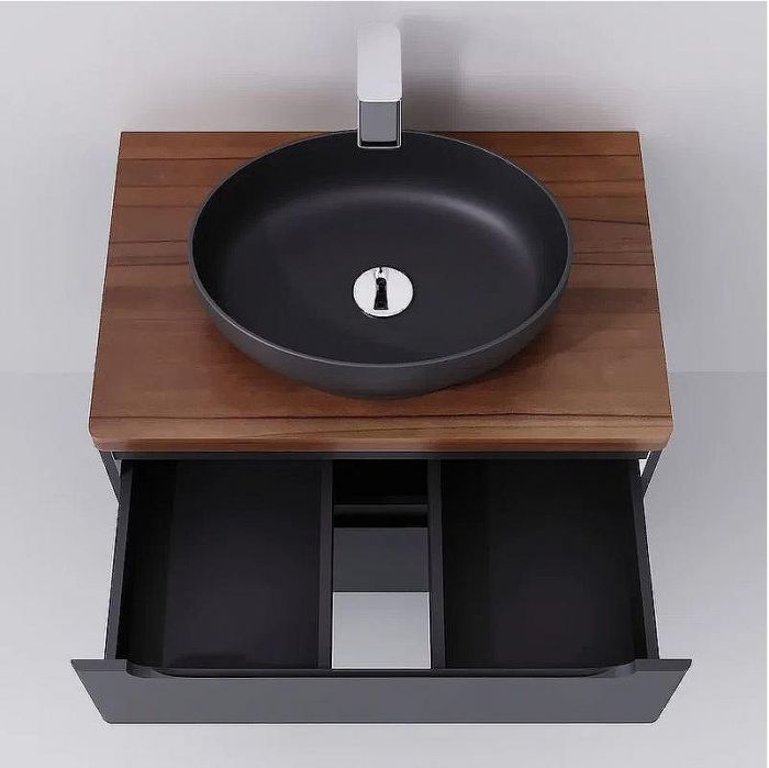 Тумба под раковину Jorno Wood 80 wood.01.80/P/GR подвесная Серая