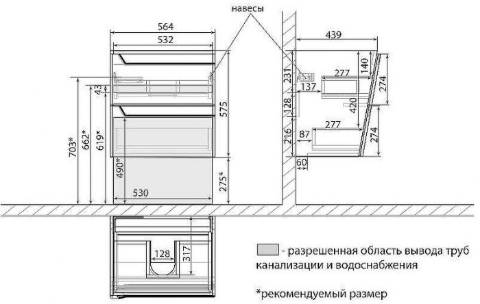 Тумба под раковину Lemark Miano 60 LM06M60T подвесная Белый глянец