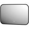 Зеркало Defesto Aura 60х40 DF 2972SH с подсветкой 17W-3000K/Сенсорный выключатель/Теплый белый свет/Черная рама
