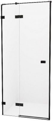 Душевая дверь New Trendy Avexa Black 90 L EXK-1548 профиль Черный стекло прозрачное