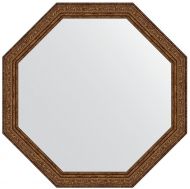 Зеркало Evoform Octagon 65х65 BY 3971 в багетной раме - Виньетка состаренная бронза 56
