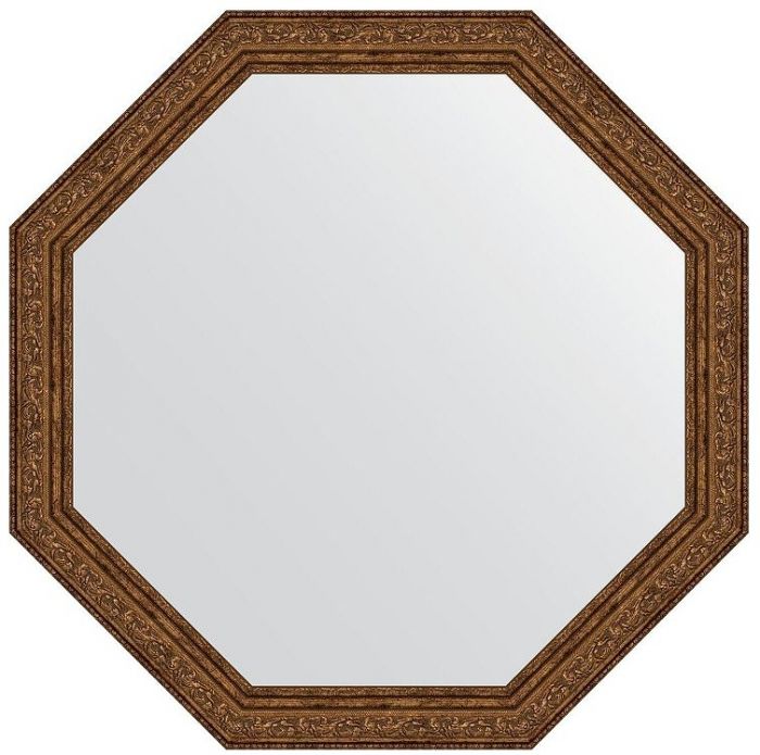 Зеркало Evoform Octagon 65х65 BY 3971 в багетной раме - Виньетка состаренная бронза 56
