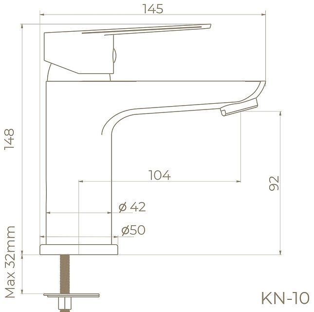 Смеситель для раковины Knotlor Ecoflow KN-10 цвет Хром
