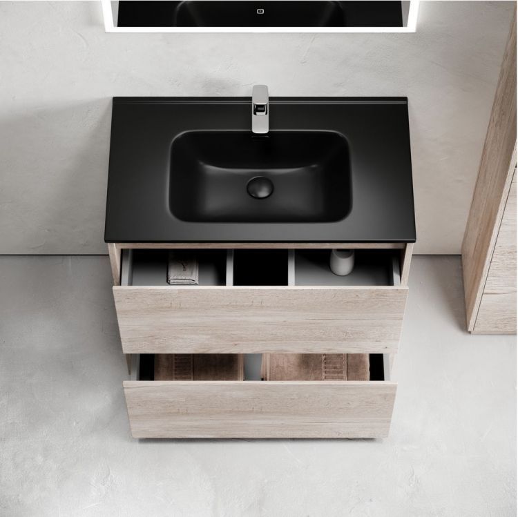 Тумба напольная под раковину SANCOS Libra Floor, дуб галифакс натуральный 790х450х840 мм, LB80FEG