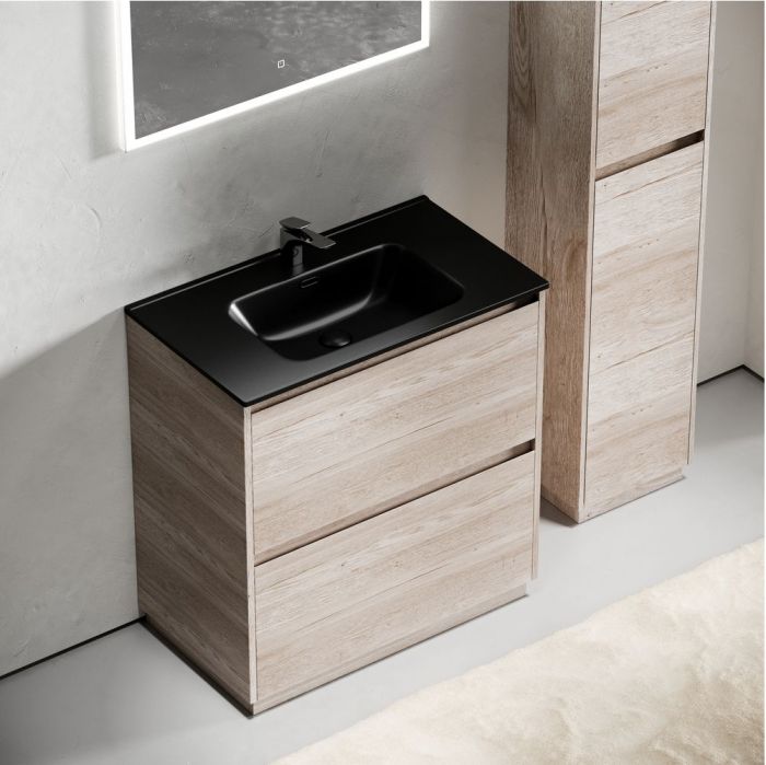 Тумба напольная под раковину SANCOS Libra Floor, дуб галифакс натуральный 790х450х840 мм, LB80FEG