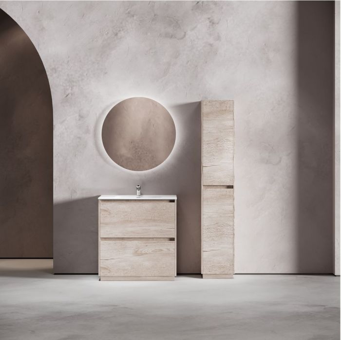 Тумба напольная под раковину SANCOS Libra Floor, дуб галифакс натуральный 790х450х840 мм, LB80FEG