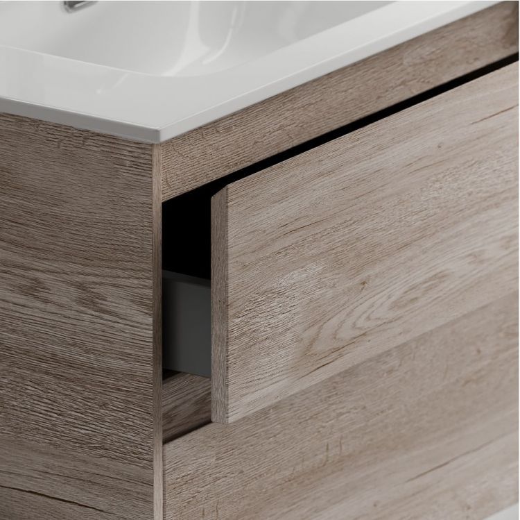 Тумба напольная под раковину SANCOS Libra Floor, дуб галифакс натуральный 790х450х840 мм, LB80FEG