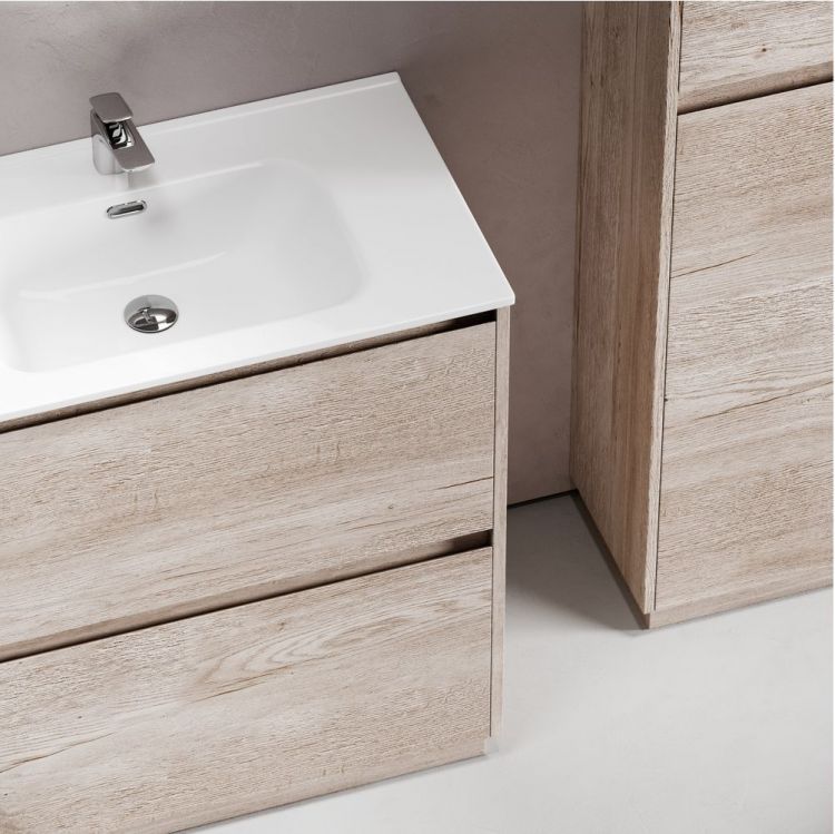 Тумба напольная под раковину SANCOS Libra Floor, дуб галифакс натуральный 790х450х840 мм, LB80FEG