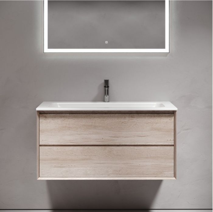 Тумба подвесная SANCOS под раковину Marmi 2.0, дуб галифакс натуральный 995х445х520, MR2.0100EG